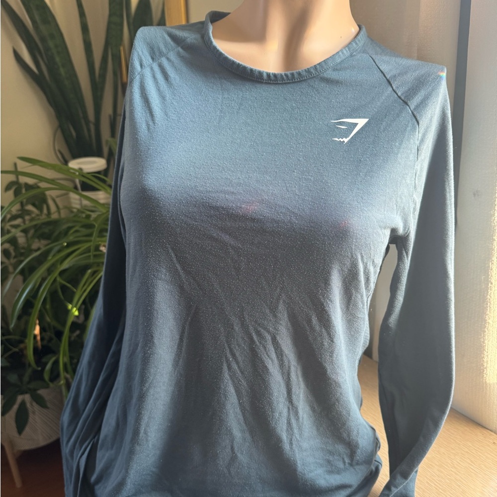 Gymshark Women's Blue Long Sleeve Top